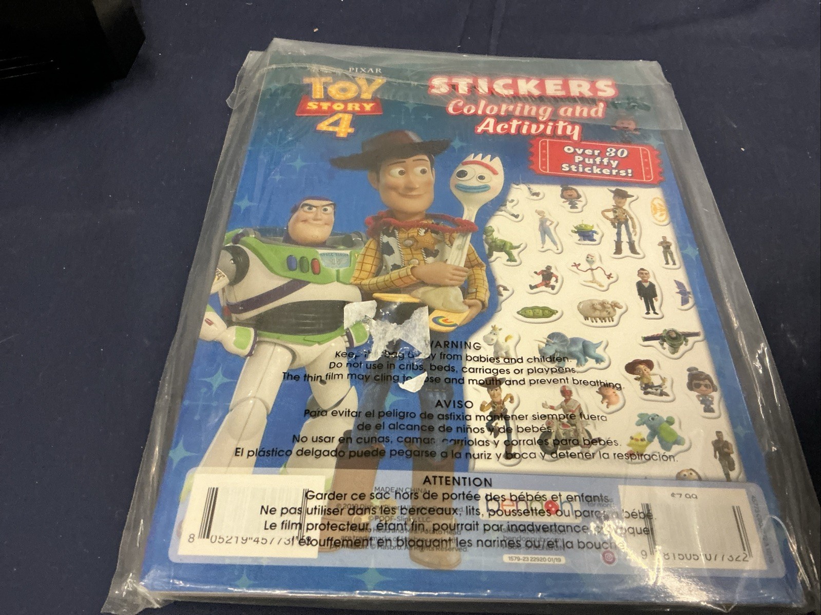 Toy Story 4 Stickers Coloring and Activity Book 3y+ Sealed