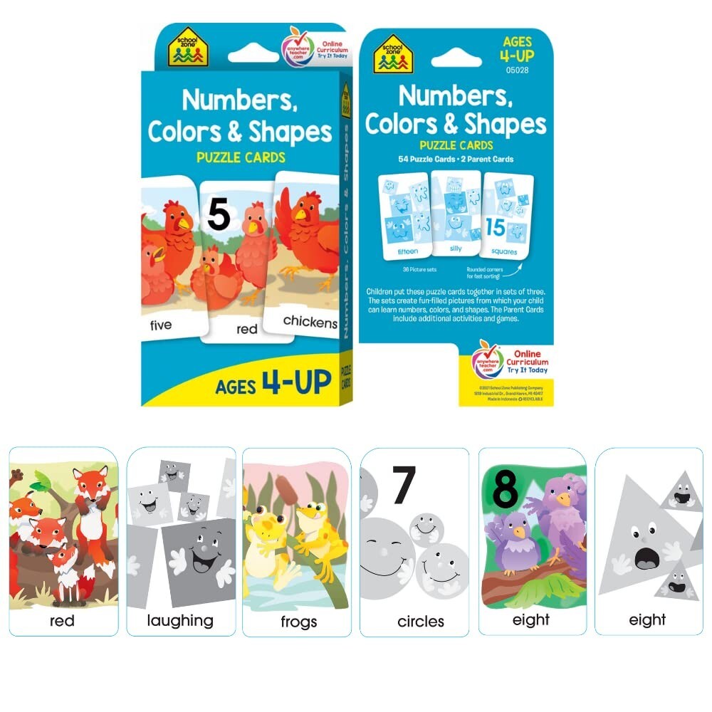 Preschool prep FlashCards Educational Toys Books for 4 5 Year Olds Toddlers Kids