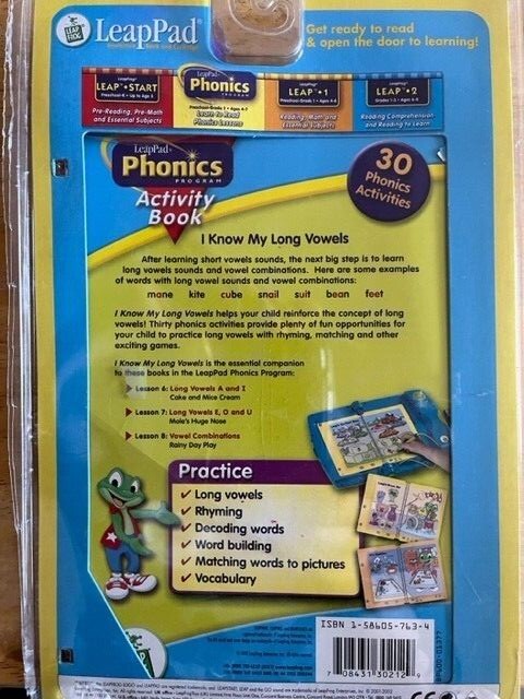 128 Leap Pad Phonics Activity Book I Know My Long Vowels Preschool-Grade 2