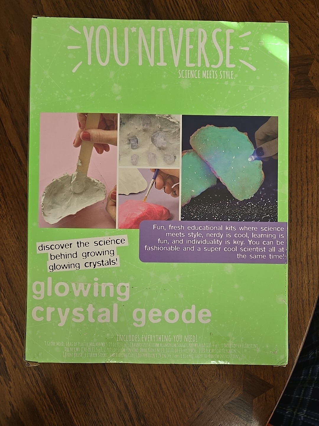 YOU*niverse Glowing Crystal Geode Science Learning Kit For Kids Educational Toy