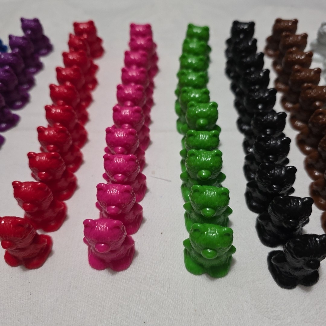 Educational Counting/Colors TEDDY BEAR Plastic Pieces…Primary colors 100 Count