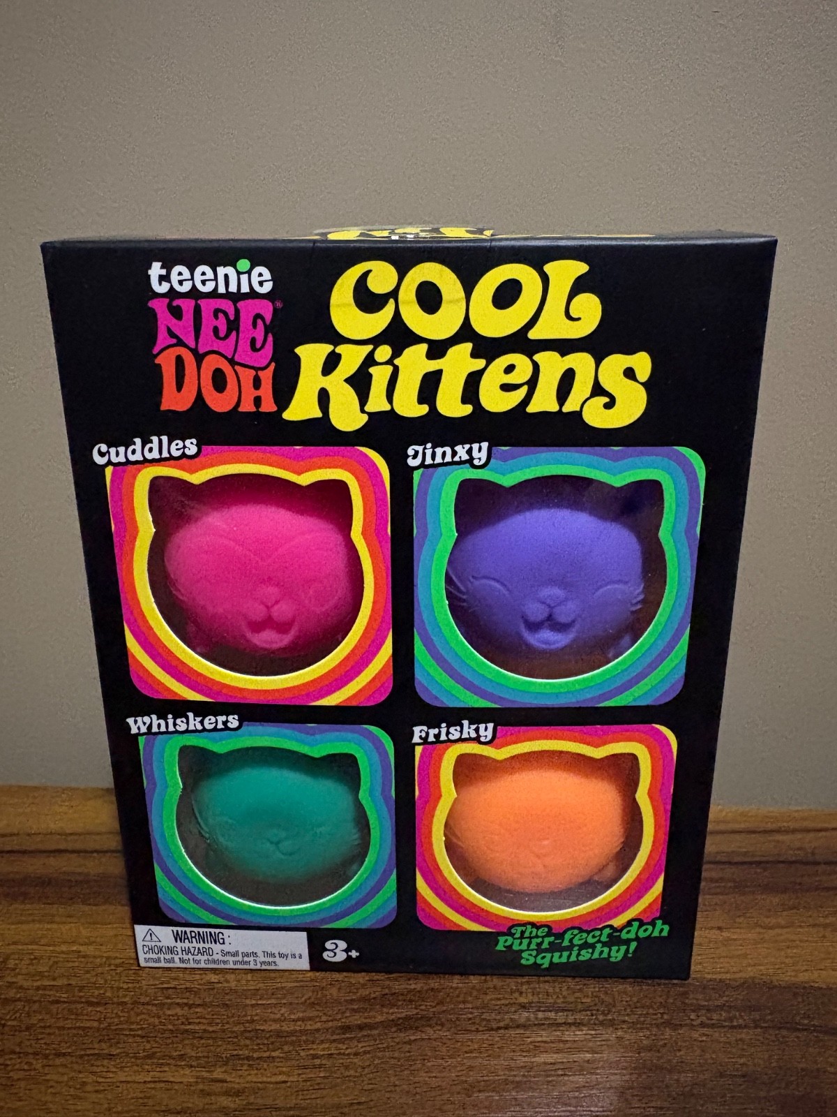 NEW Teenie NeeDoh Cool Cats 4 Pack, Four Nee Doh Mini Cats Set 100% AUTHENTIC