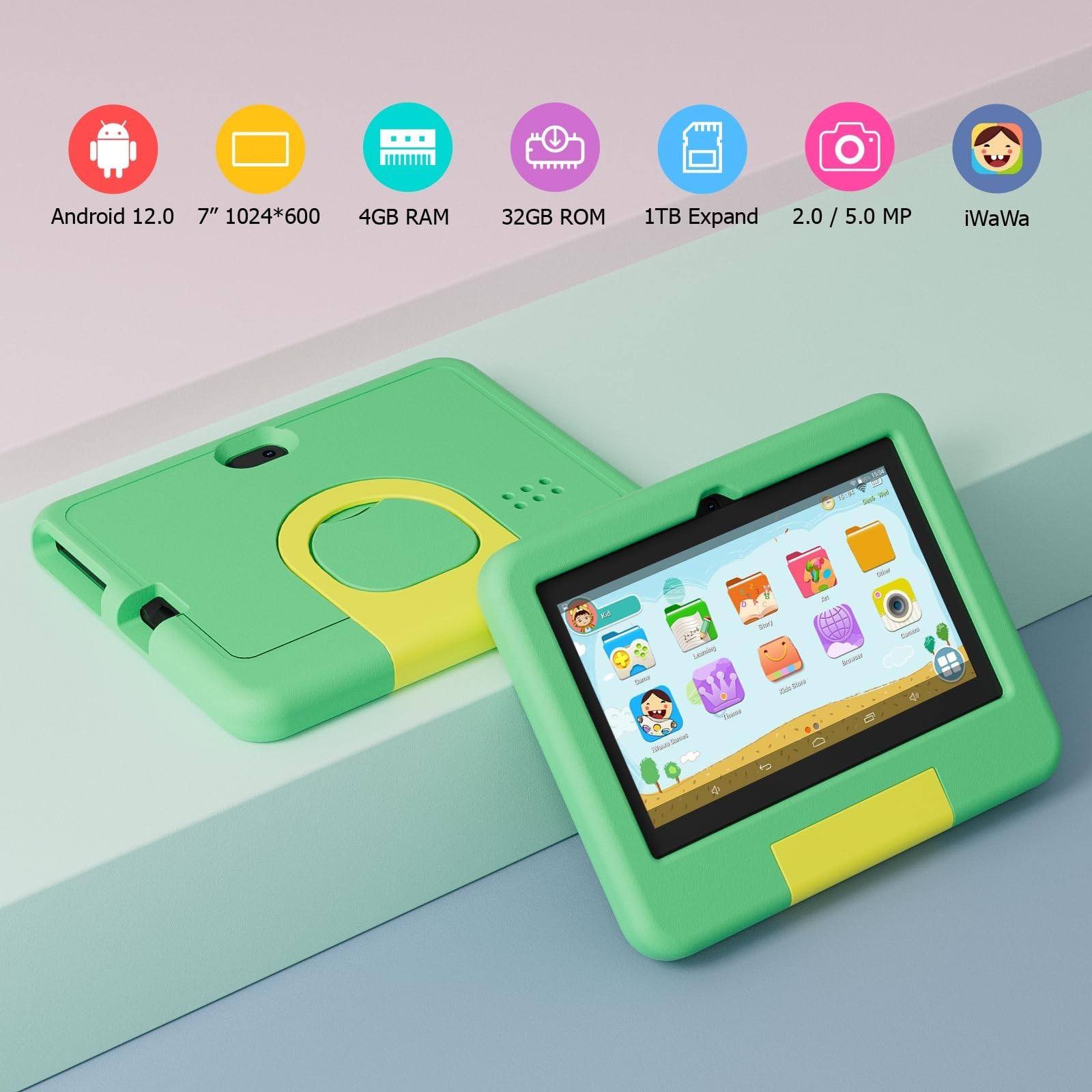 7″ Kids Tablet – Android, 4GB RAM, 32GB Storage, 1TB Expandable, Parental Contro