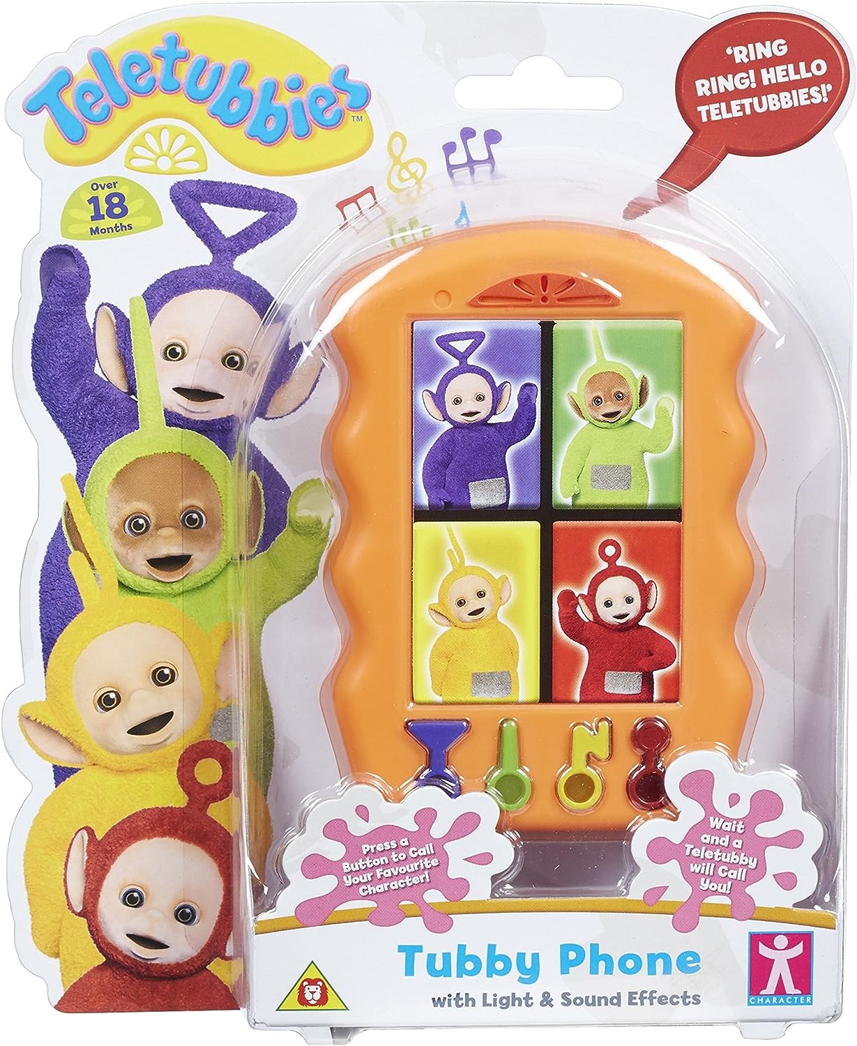 Teletubbies Tubby Phone, call one of the Teletubbies, and they will chat, giggle