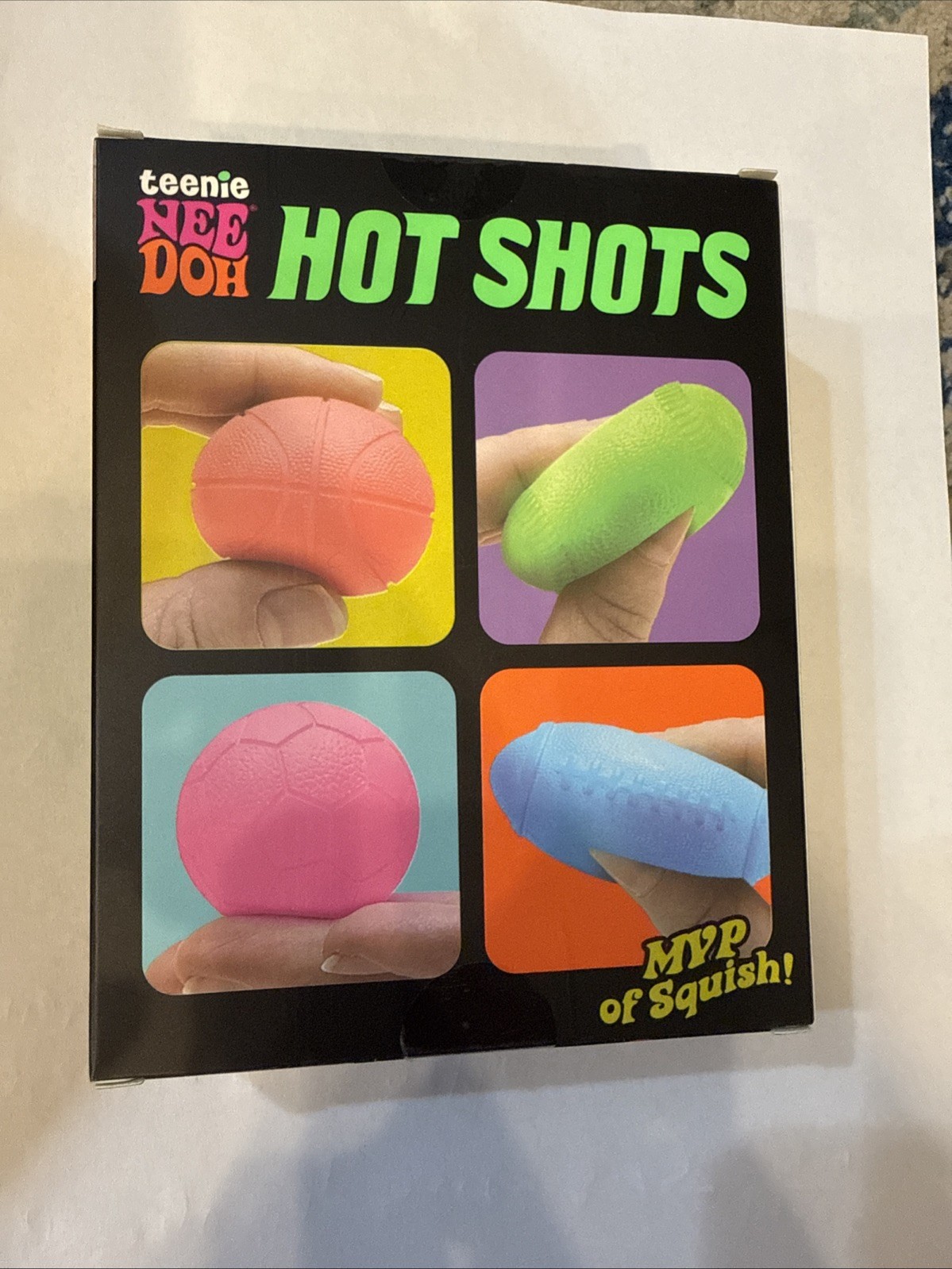 NeeDoh Teenie Hot Shots 4 Pack Squishy Stress Balls Toy