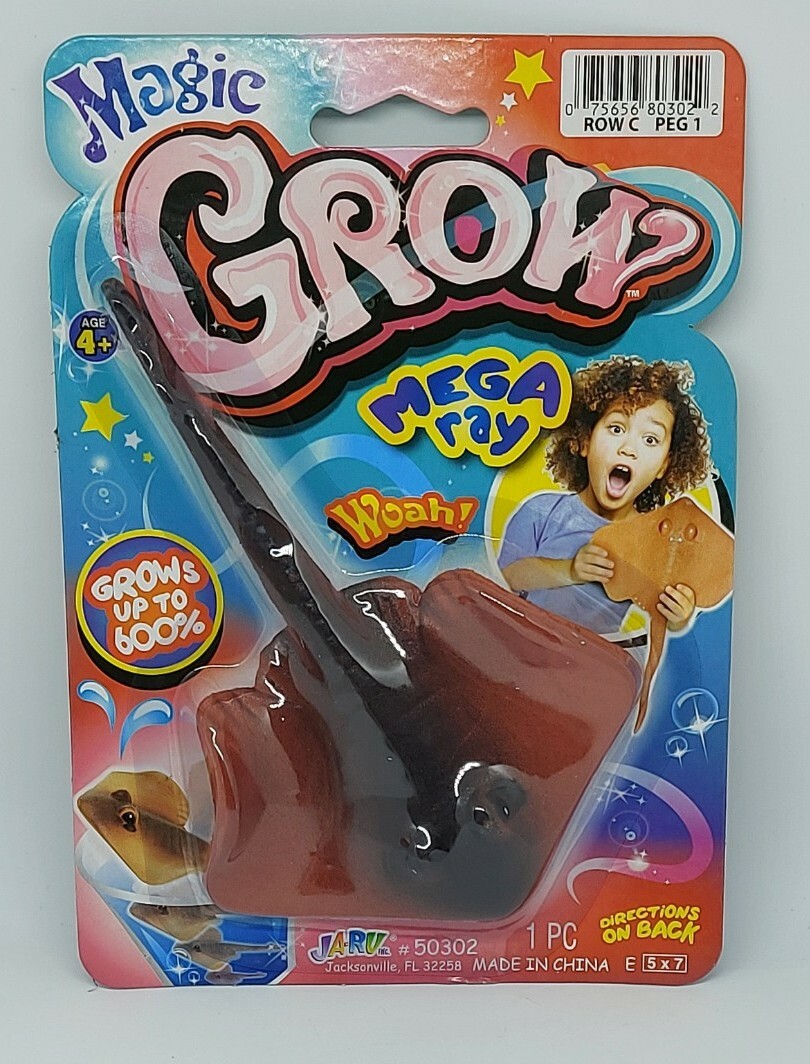 JA-RU MAGIC GROW MEGA GROW Mega Ray Sting Ray Expands 600% Water zoo aquarium