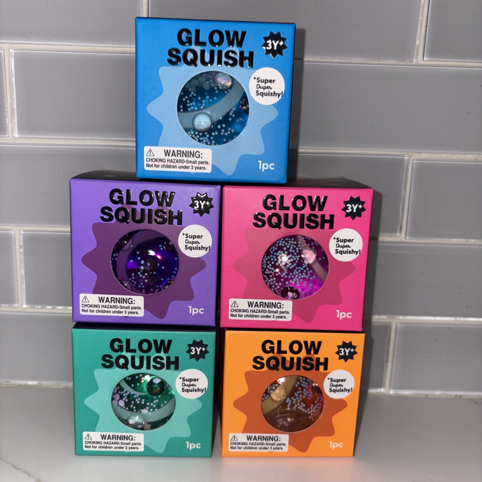 J’Adore Glow Squish Squishy Squeeze Toy Balls New Viral Age 3+ Lot of 5