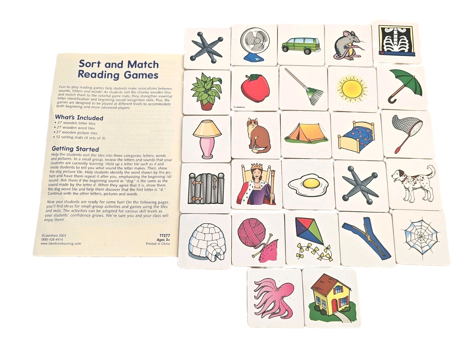 Lakeshore Sort and Match Reading Games TT277 Preschool Kindergarten Phonics Toy