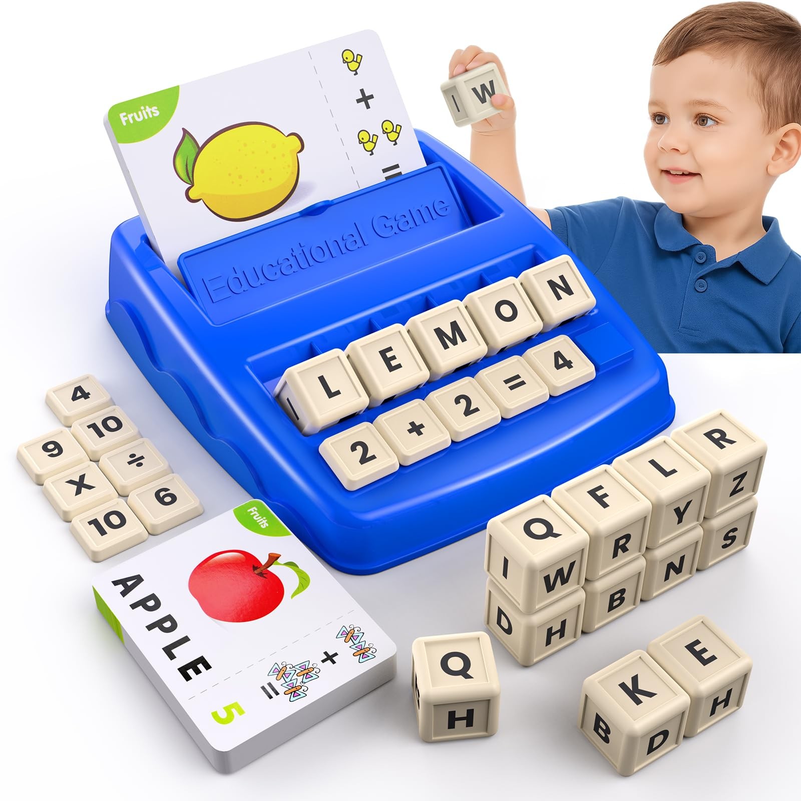 “Matching Letter Spelling Math Game for Kids Ages 3-8 | Educational Toys”