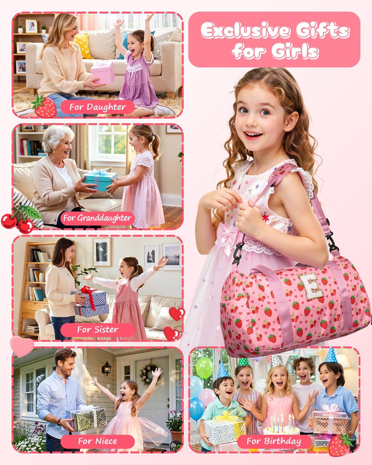 Elilier Dance Bag – Gifts for 3 4 5 6 7 8 9 10 11 12 Year Old Girl, Birthday …