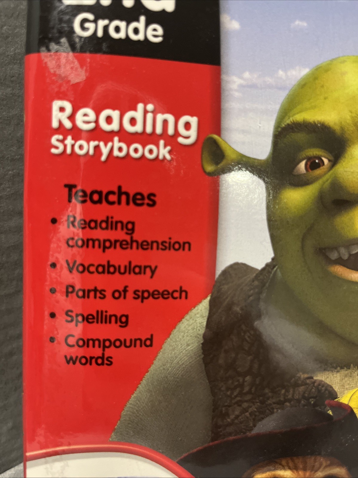 Vtg Leap Frog LeapPad Learning System Pad Book Shrek 2 The Movie Reading 2nd Grd