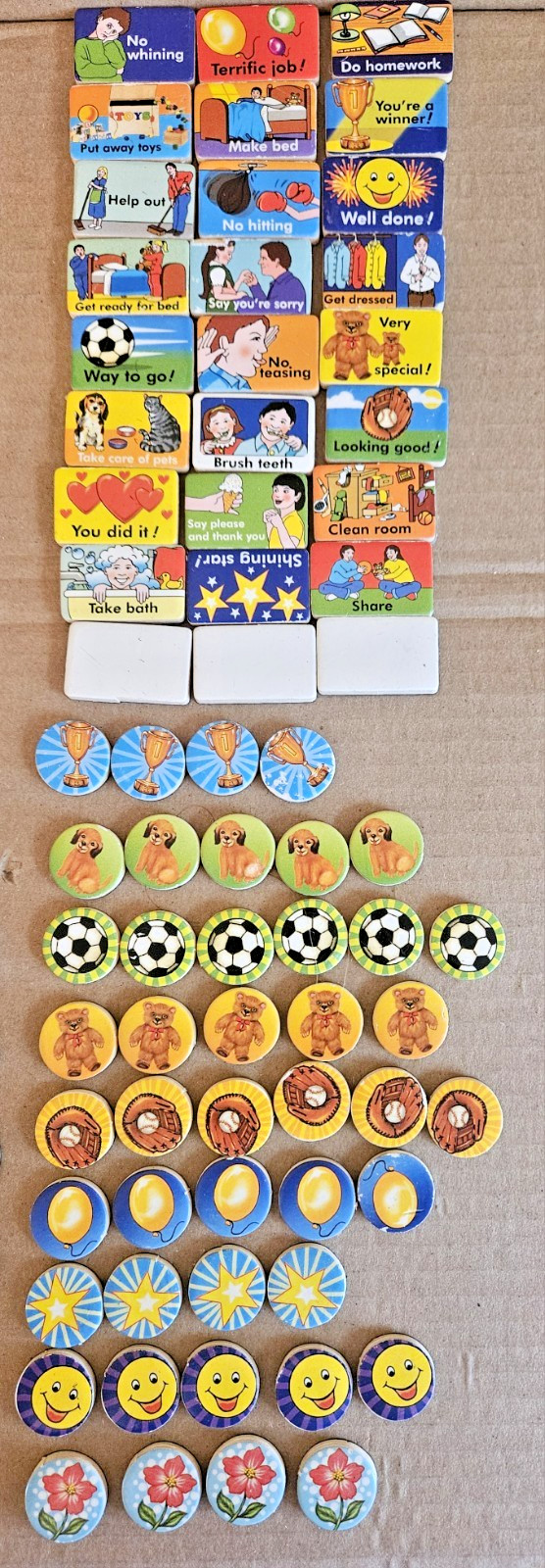 Melissa & Doug Responsibility Reward Chore Chart Magnets Replacement 158 Pieces