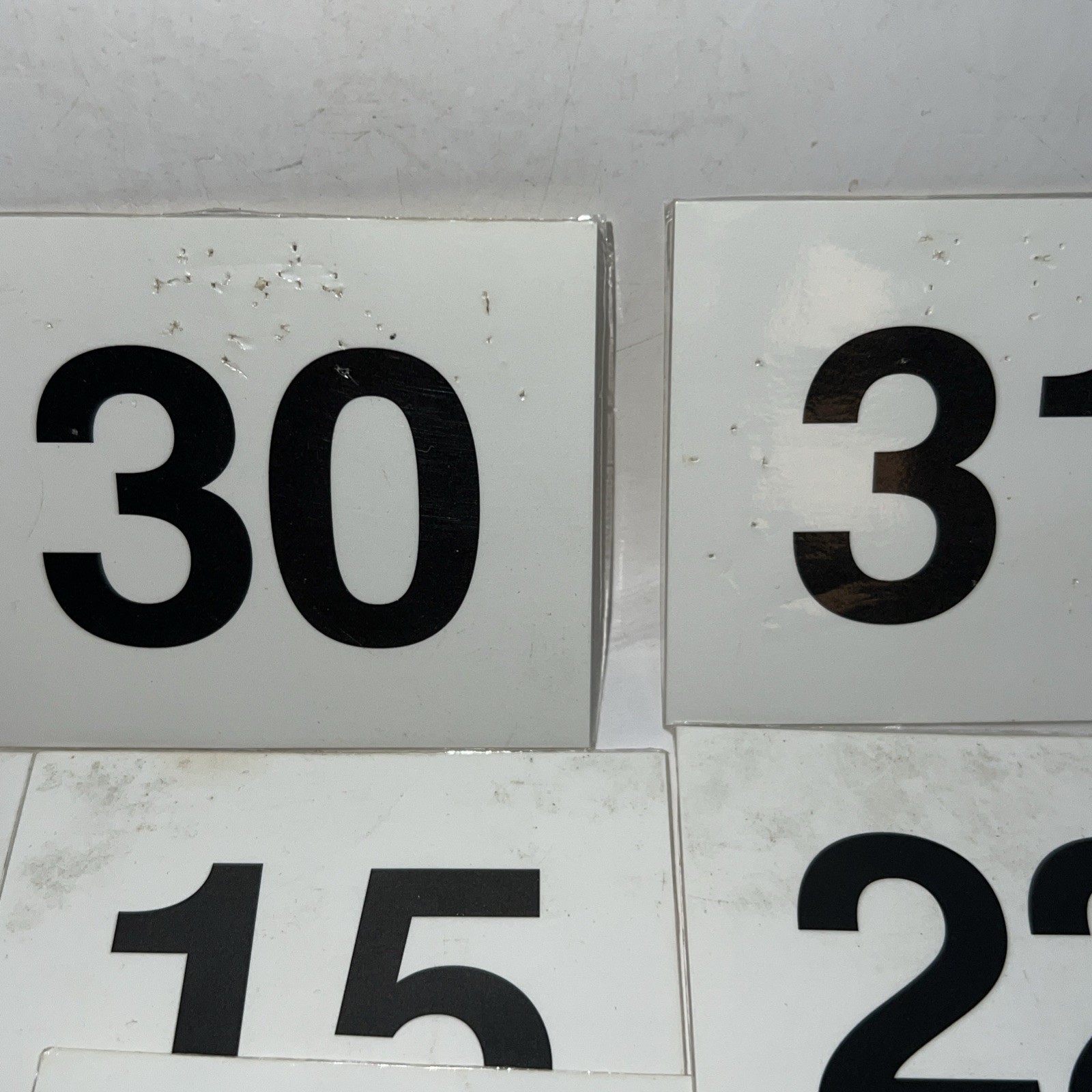 Five Sets Of (1-31) THICK CALENDAR MAKING SQUARES 3″