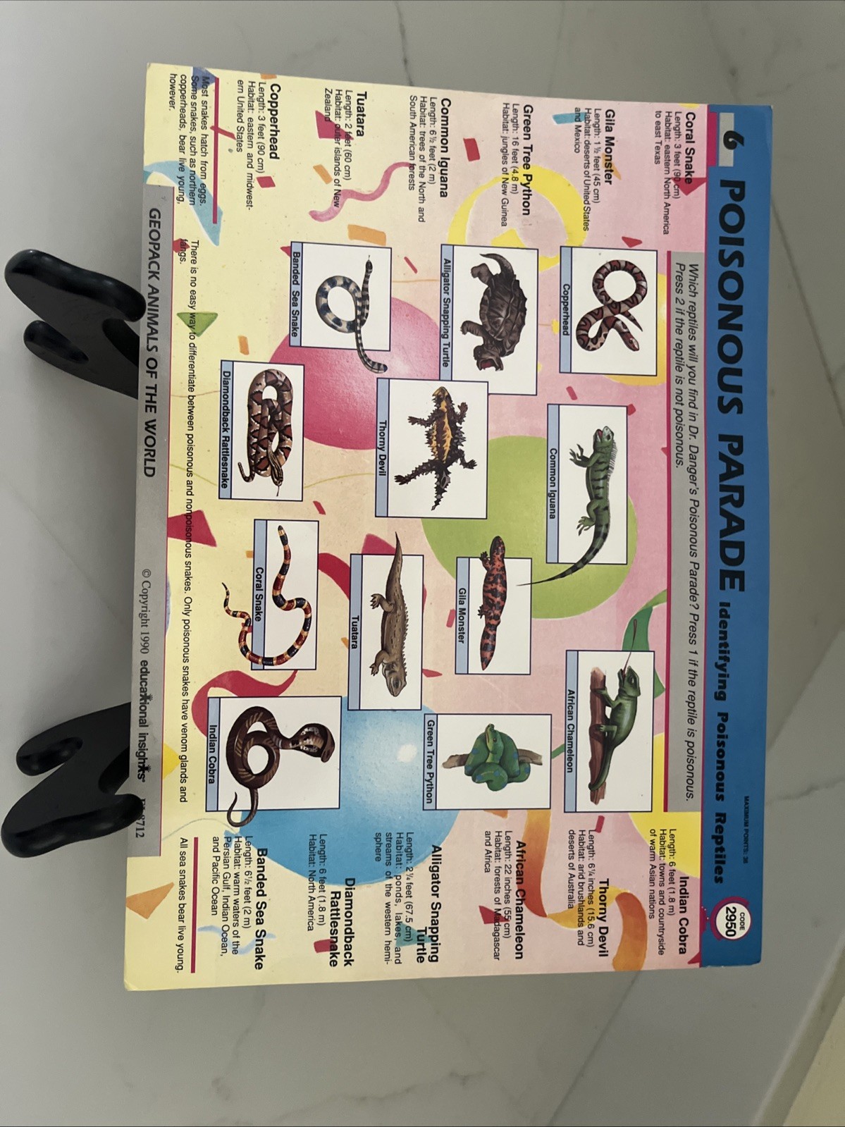 Lot of 5 Educational Insights Learning Cards 1990 / EI-8700,Ei-8712, EI-8711