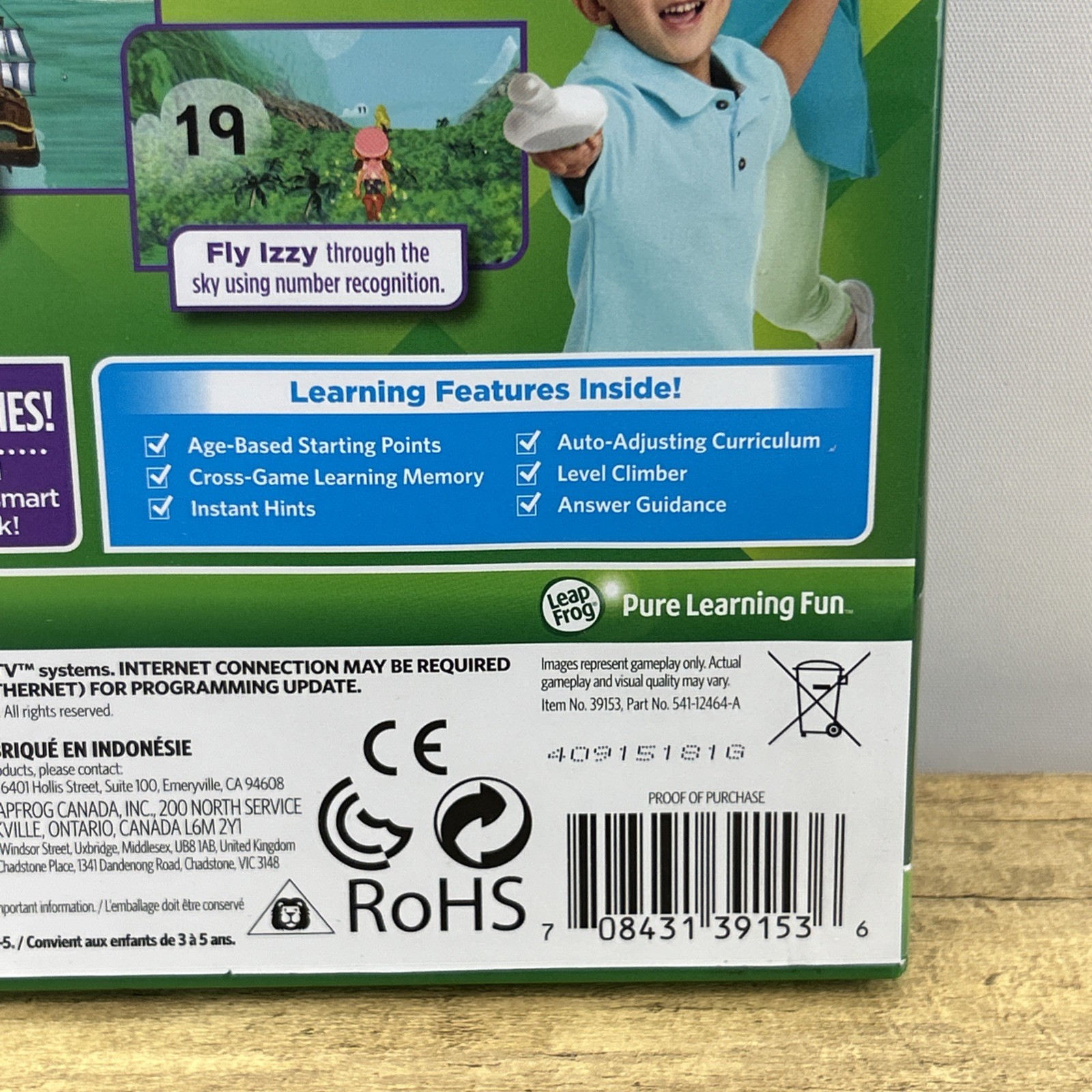 LeapFrog Leap TV Jake and the Never Land Pirates Education Video Game