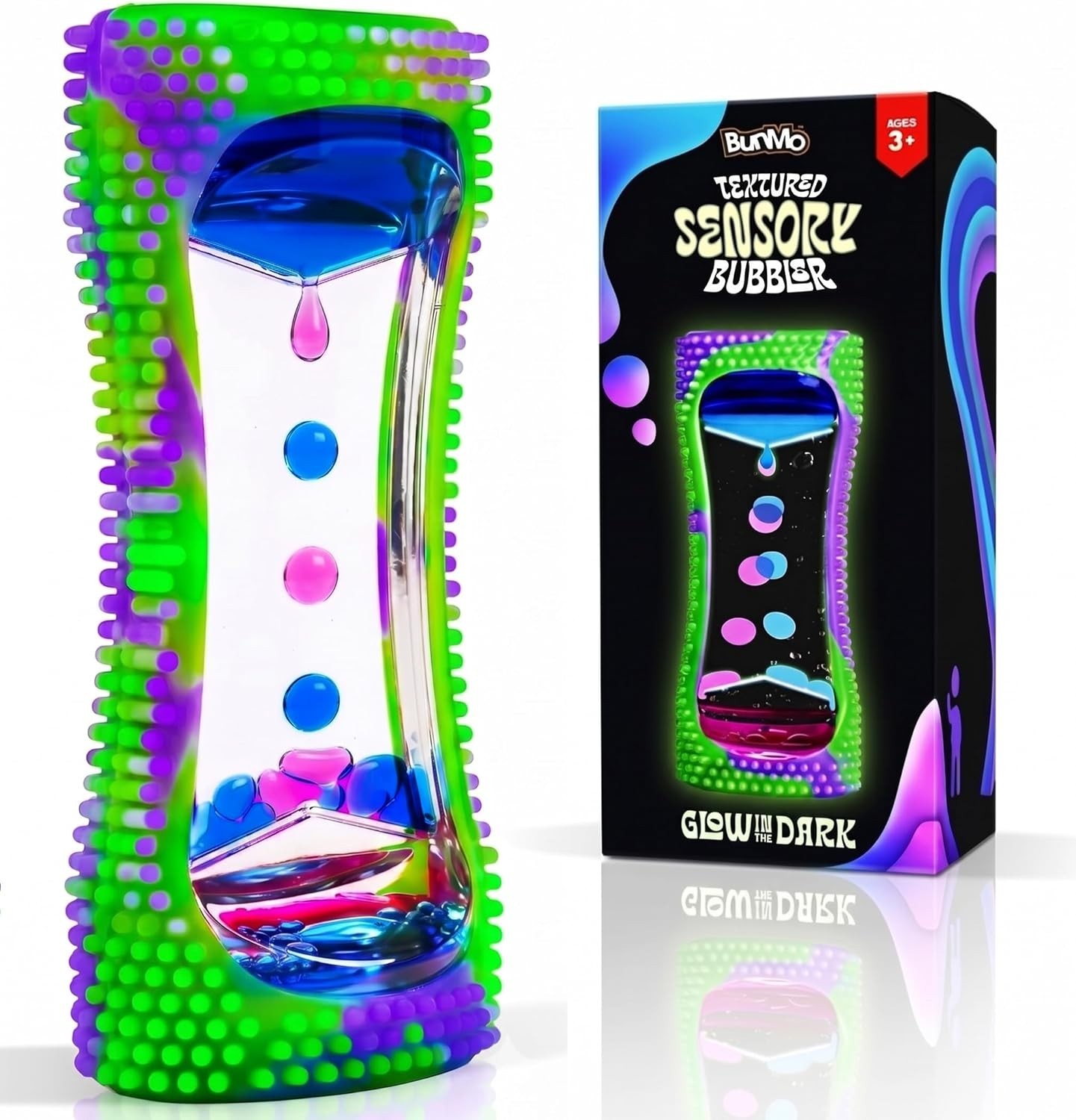 Liquid Motion Bubbler Glow-in-The-Dark Sensory Toy for Kids & Adults – Gentle…