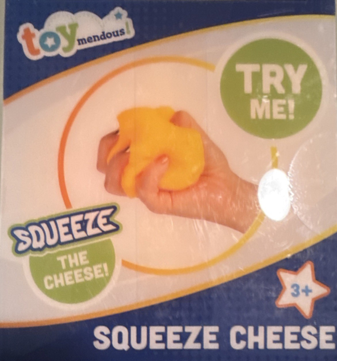 Toymendous Squeeze Cheese Tactile Gel Squeeze Toy Yellow 3-7 Years 470385