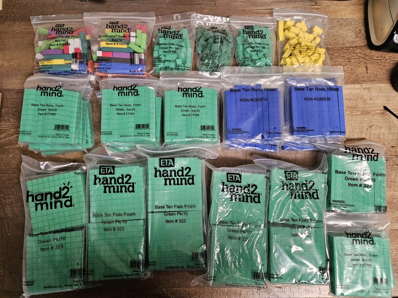 STEM Foam Rods, Flats And Singles Mixed Lot Home School Counting