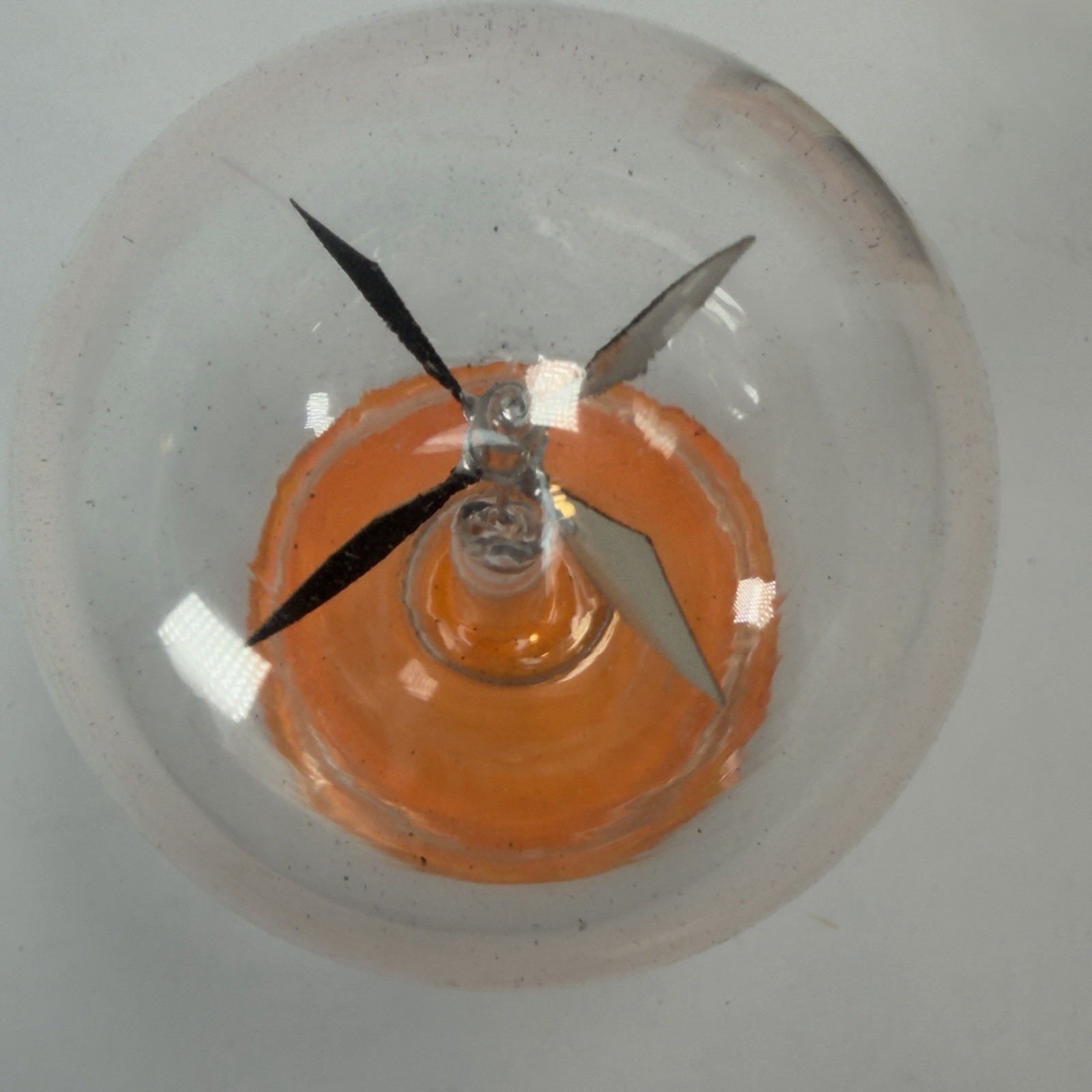 Vintage Radiometer Crookes Light Mill Solar Motor w/ Box Orange Base Science