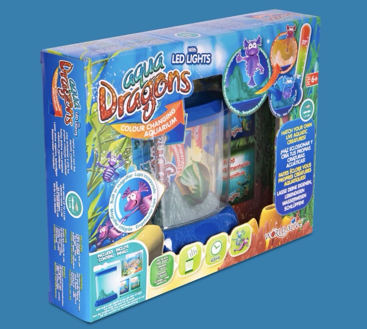 Aqua Dragons Colour Changing Aquarium Deluxe with LED Lights Ages 6+ RARE