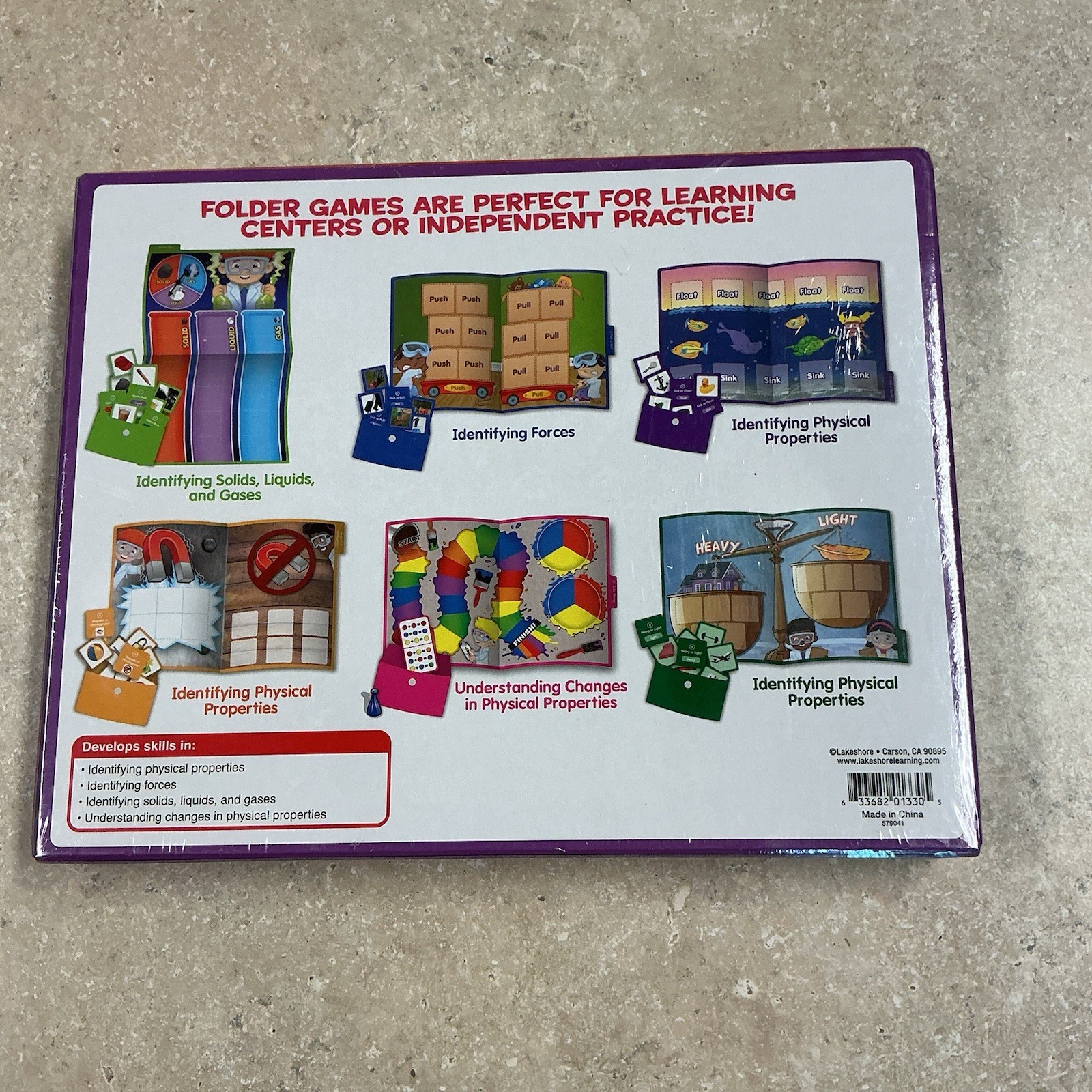 Lakeshore Physical Science Folder Games Ages 4+ Sealed