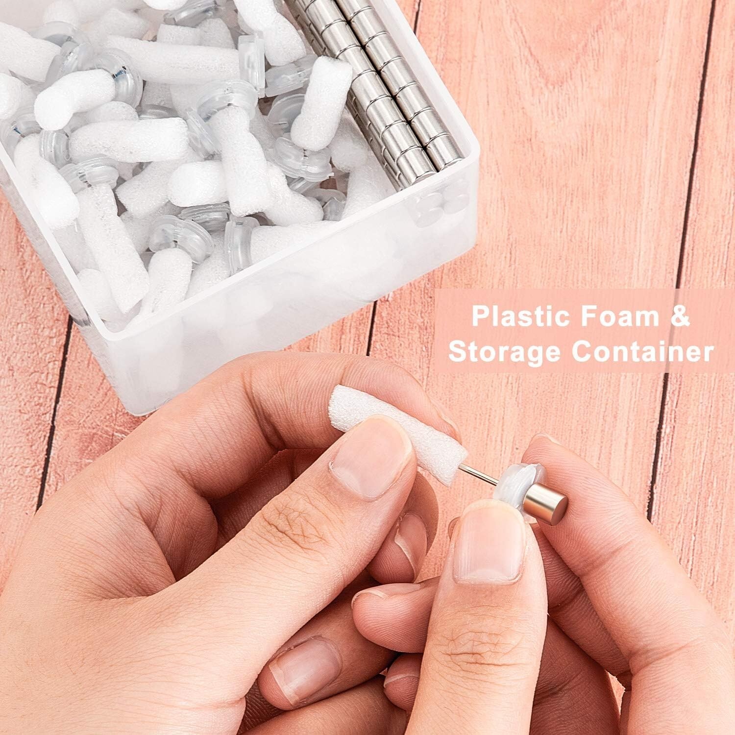 Reusable Magnetic Pushpins – 50 Nickel-Plated Photo and Poster Holders