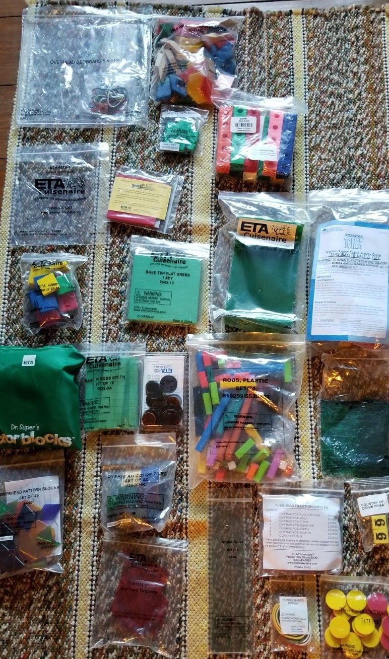Homeschool Montessori Teaching ETA Math Manipulatives Sets for K-6 grades