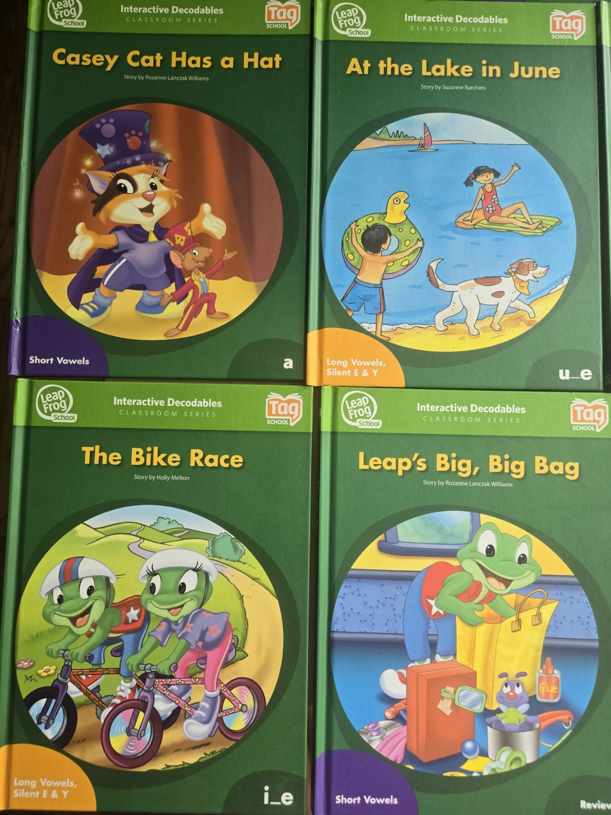 LeapFrog Tag LeapReader Book Lot 13 Short & Long Vowel Phonics Hardcover Paper