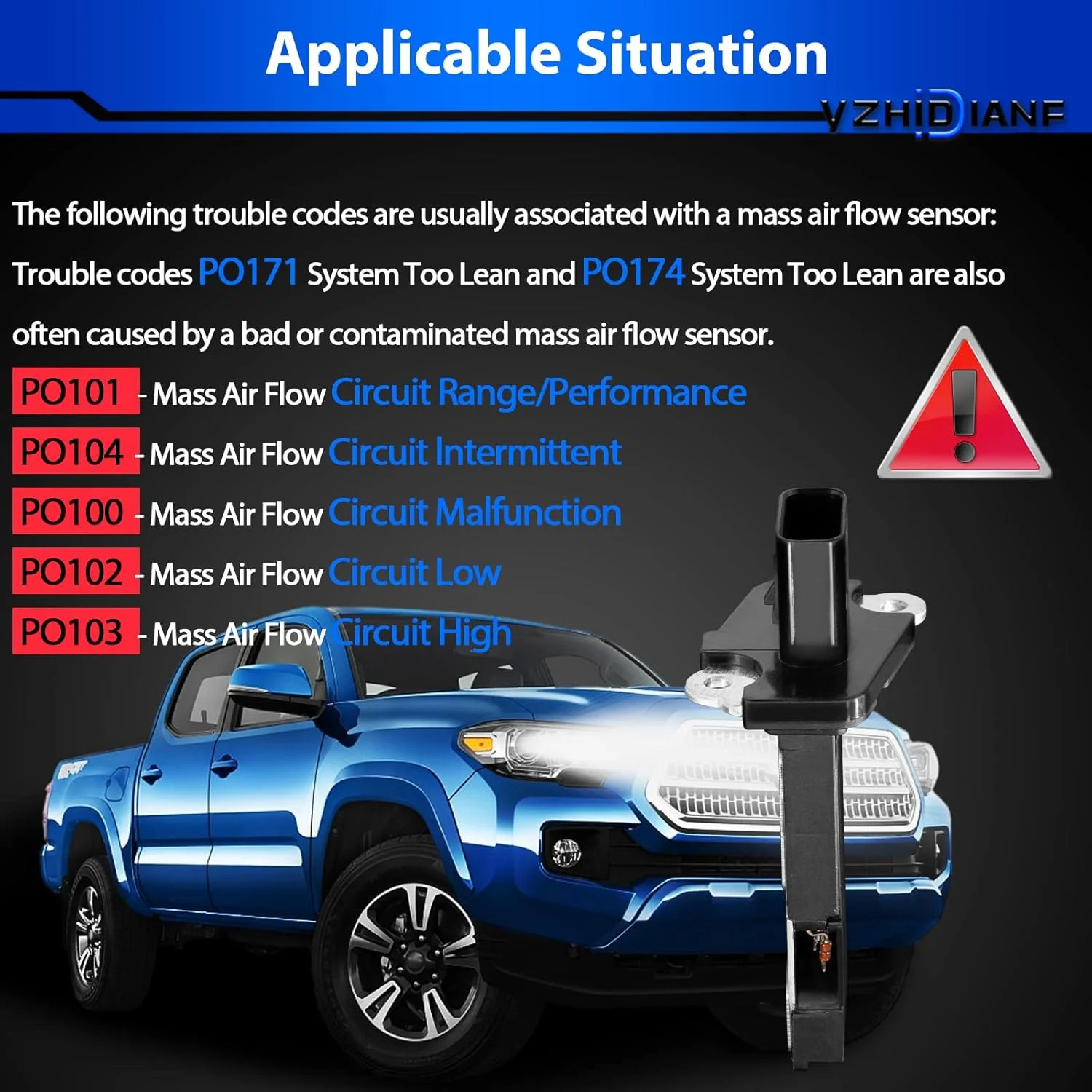Mass Airflow Sensor for:-Ford E150 E250 F150 F250 Explorer Expedition for:-Musta