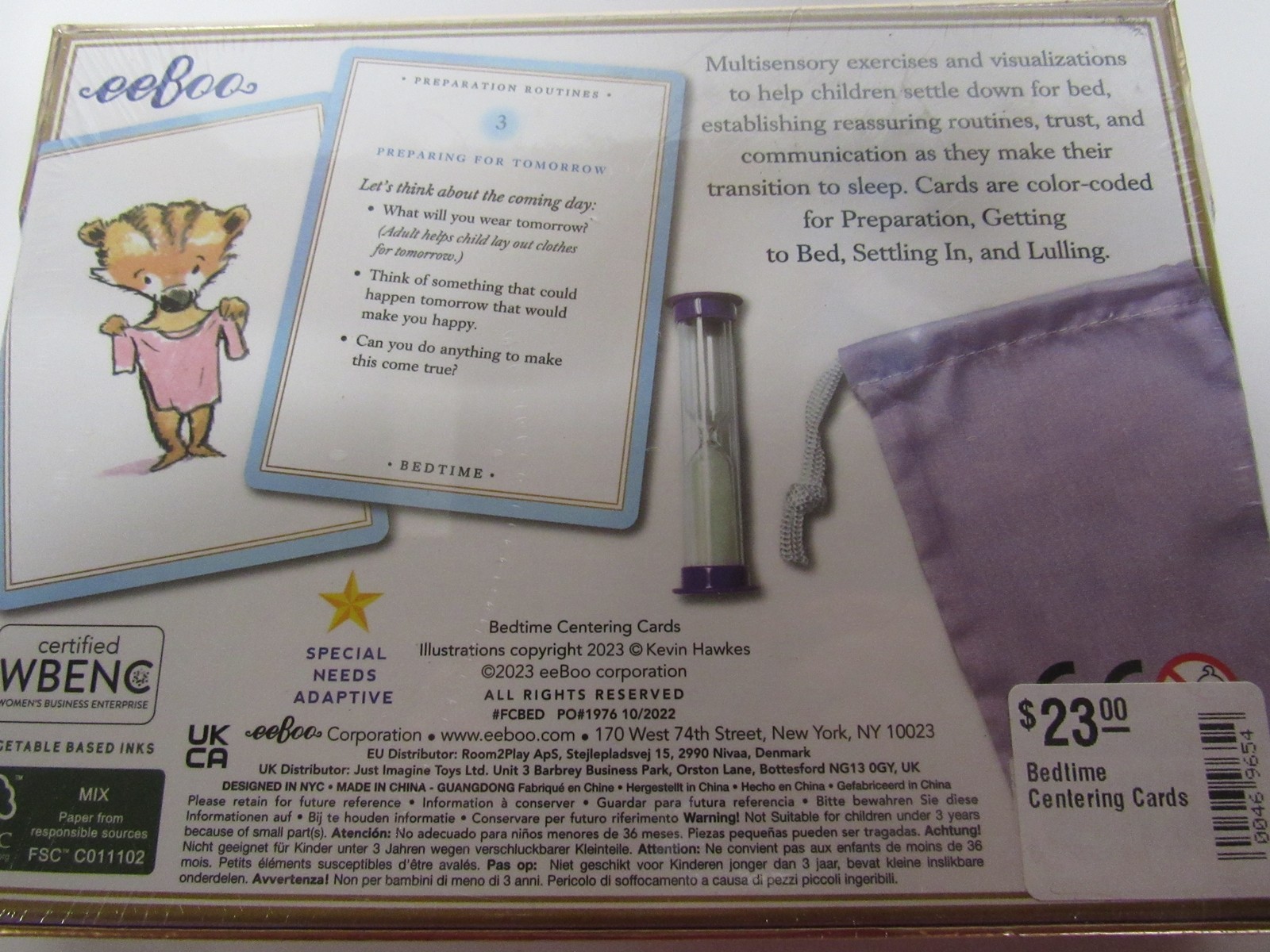 EeBoo Bedtime Centering Cards Exercises & Visualizations To Settle Into Bed NIB