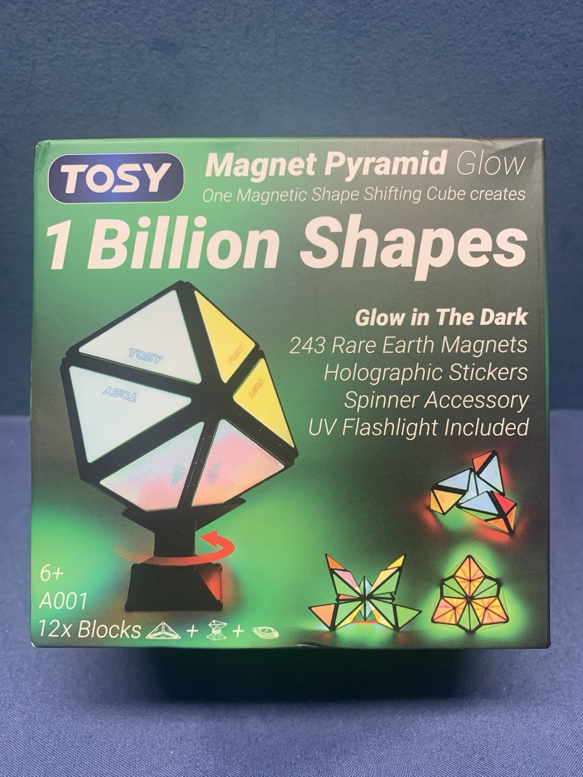 TOSY Magnet Pyramid Glow 1 Cube Transforms 1 Billion Shapes UV – A001