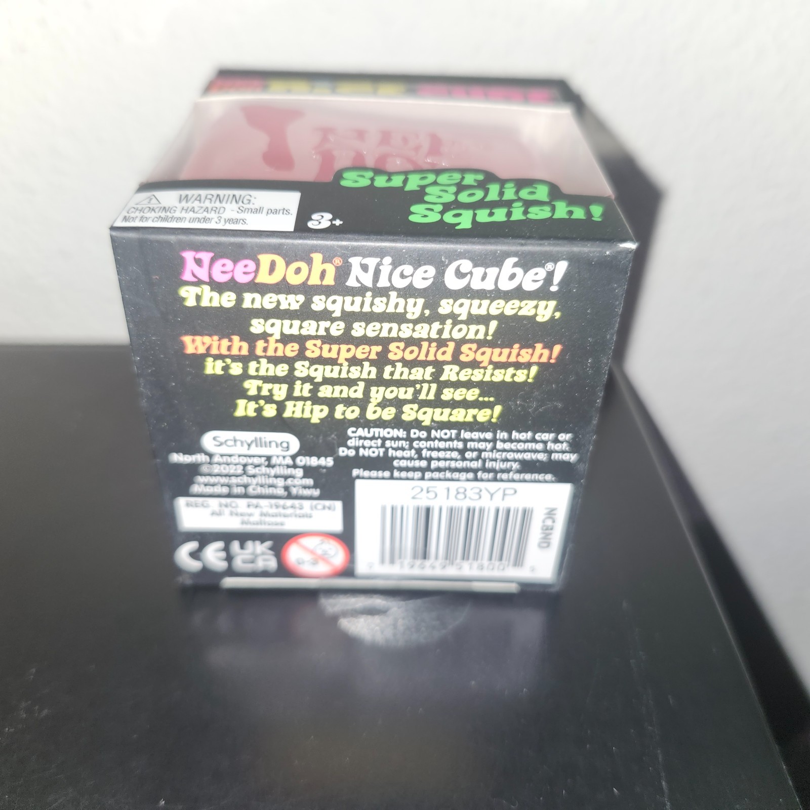 Schylling NeeDoh Nice Cube Super Solid Squish Pink Toy, FAST SHIPPING!