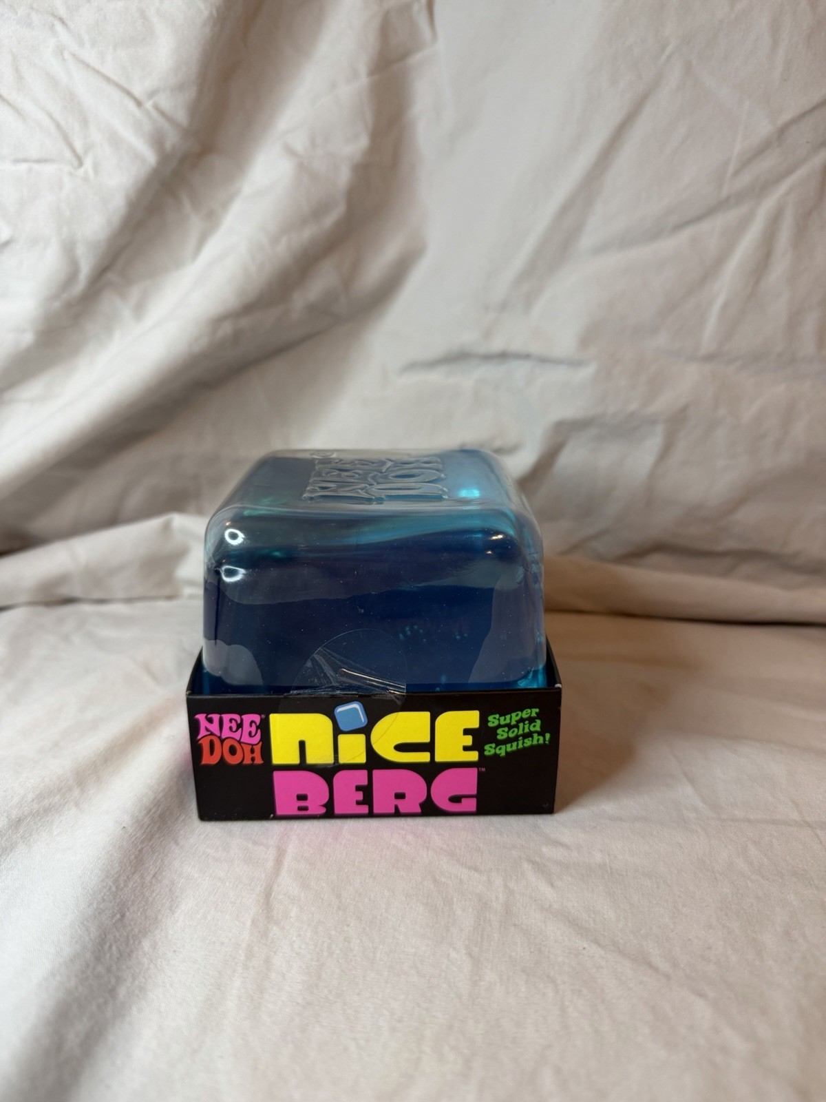 NeeDoh Nice Berg Blue XL Giant Nee Doh Niceberg Solid Tik Squish Cube Ice Block