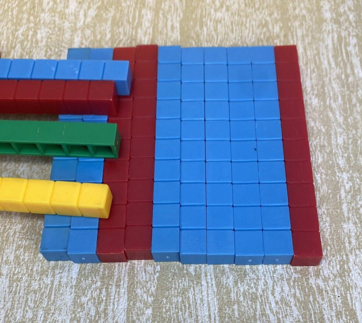 Base 10 Blocks Starter Kits 100, 10’s & 1’s Multi-Color Math Plastic Blocks