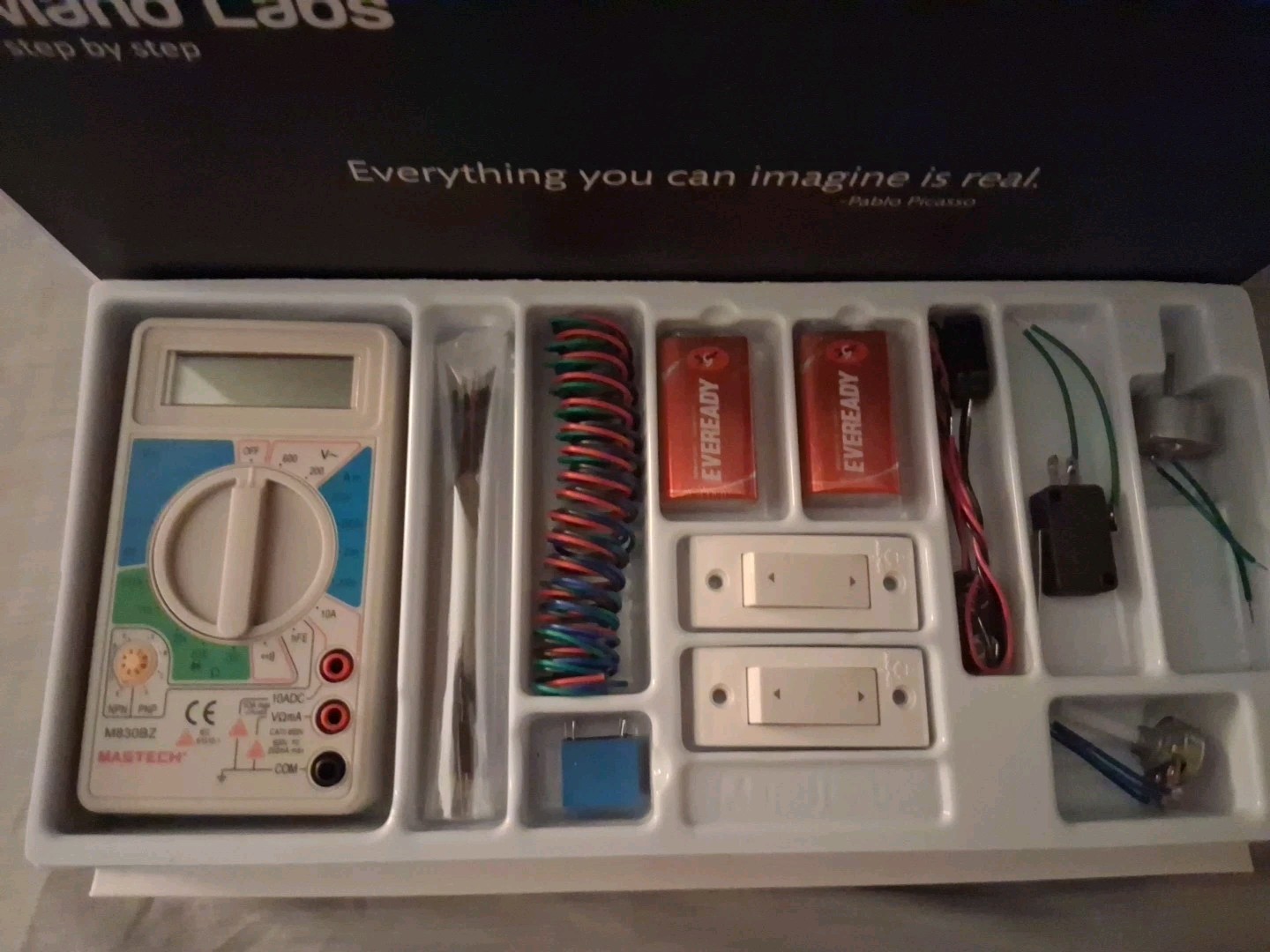 Open Box Mand Labs Electronic Series Kit 1 Premium Edition Step By Step