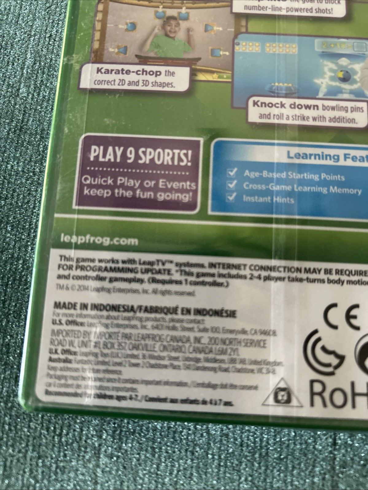 Leap Frog Leap TV Sports Educational Active Video Game Mathematics 4-7 Years