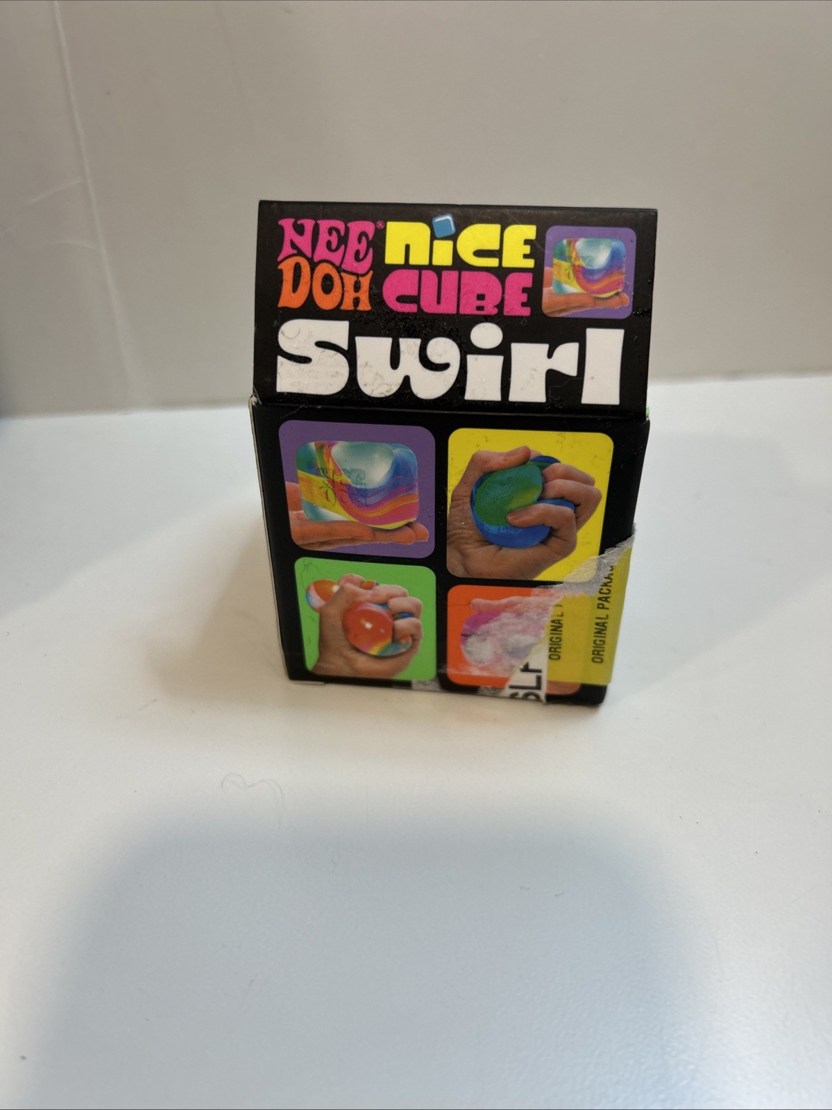 Nee Doh Nice Cube Swirl Super Solid Squish Multicolor Pink Black White NEW
