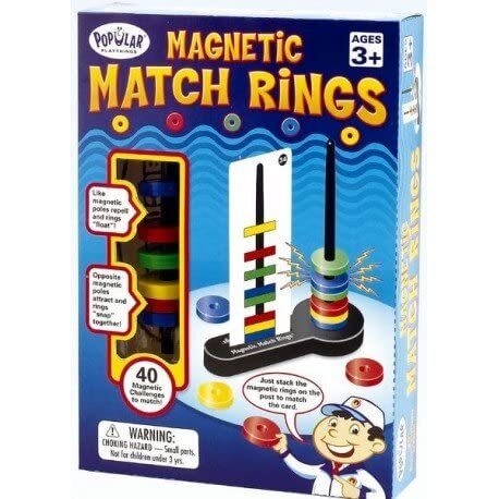 Magnetic Match Rings Educational STEM Toy for Kids Ages 3 and Up