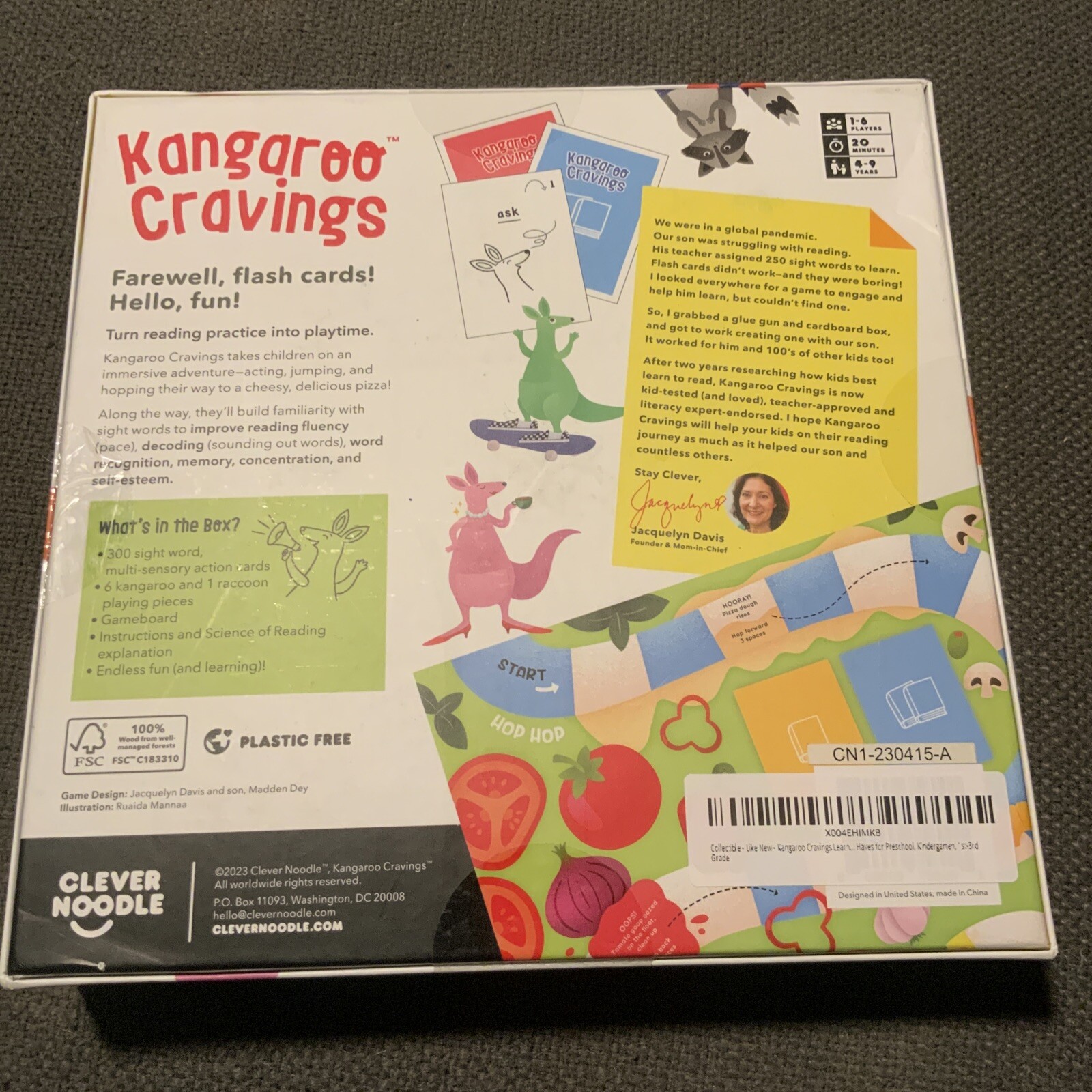 Kangaroo Cravings 300 High-Frequency Sight Words Game – Wrapped Unpunched Pieces