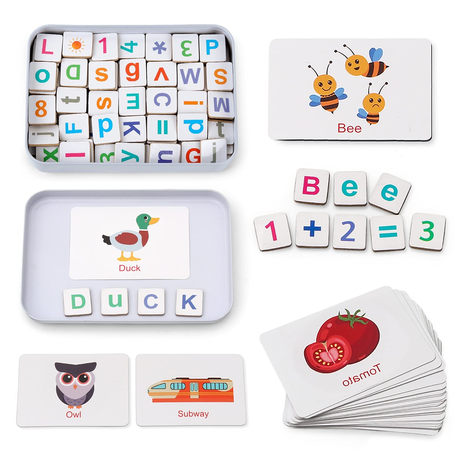 Coogam Magnetic Letters Numbers Alphabet Fridge Magnets ABC 123 Educational Toy