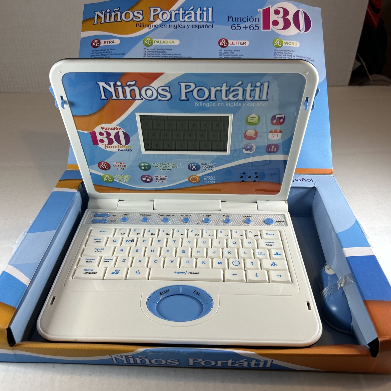 NEW Kids Laptop Bilingual Spanish English 130 Learning Functions Ninos Portatil