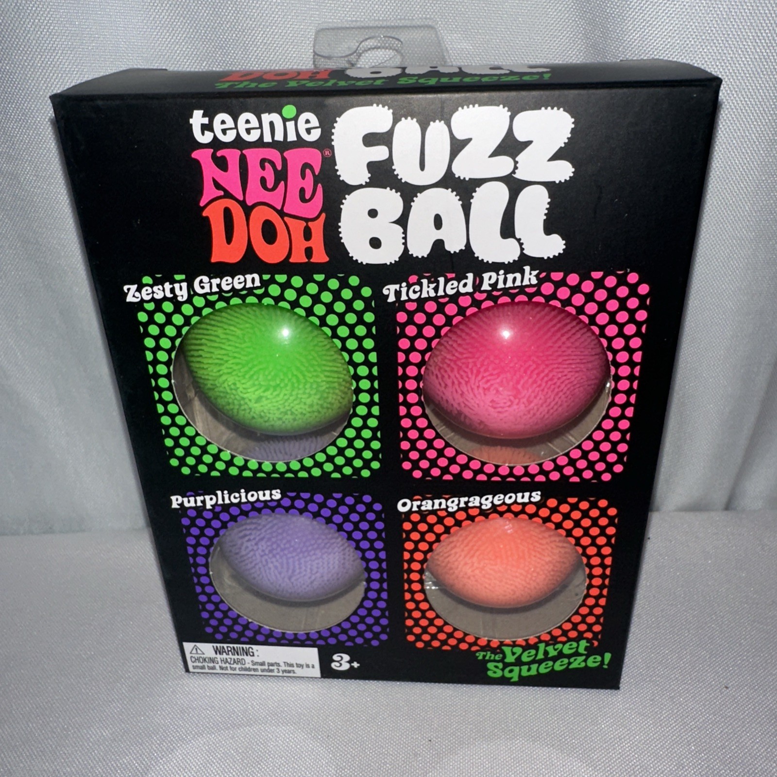 Teenie NeeDoh 4 Packs Nee Doh Swirl -Fuzz Balls & Hot Shots All Three Sets!