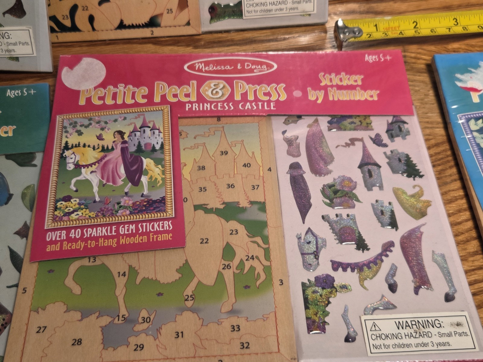 6 NEW Melissa & Doug Petite peel & press sticker Rainforest & Princess