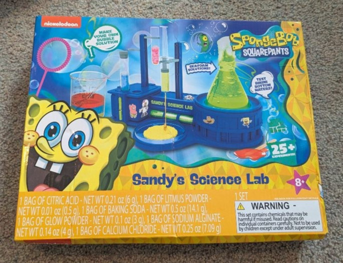 SpongeBob SquarePants Sandy’s Science Lab Nickelodeon 25+ Experiments Kids STEM