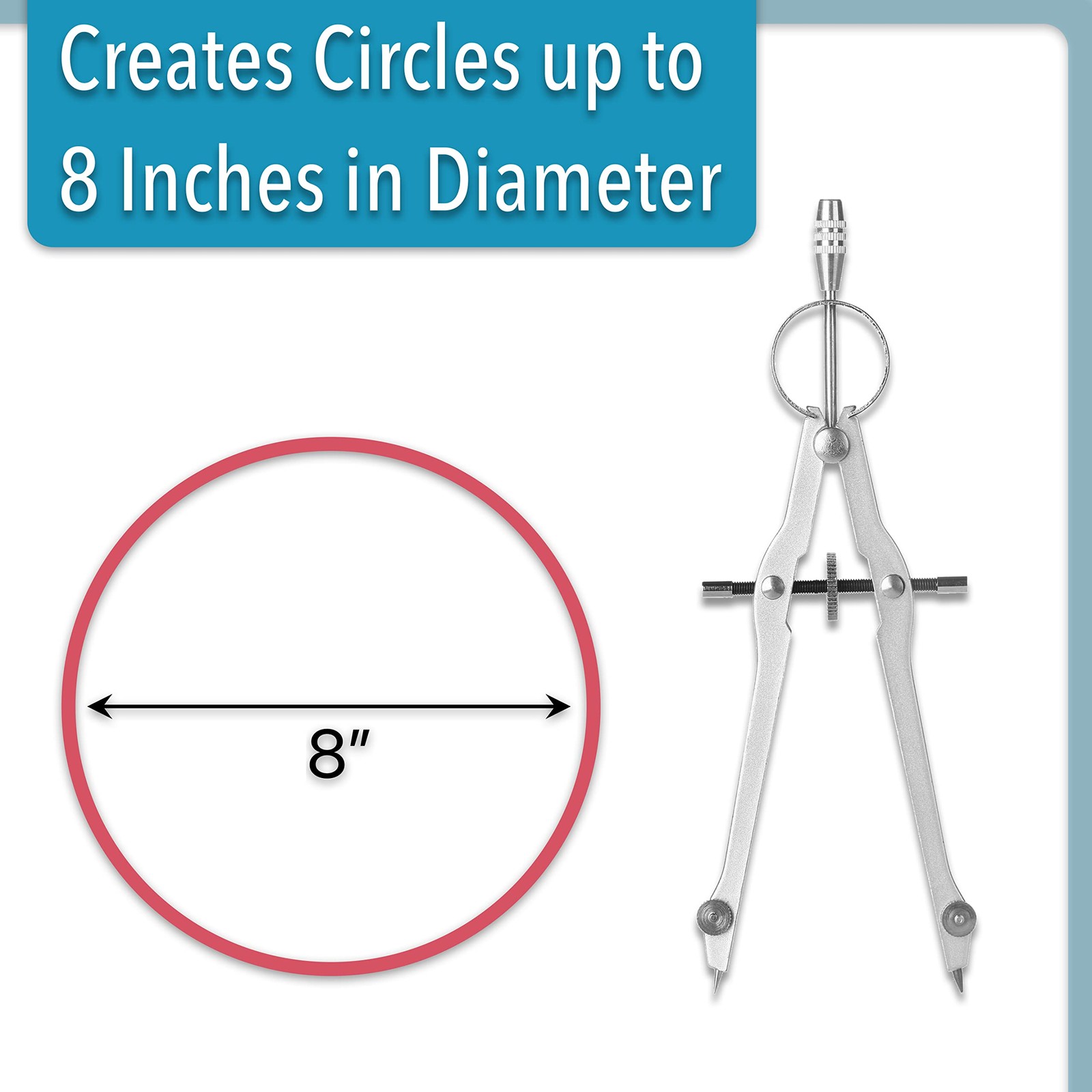 Mr. Pen- Professional Compass for Geometry, Extra 1 Count (Pack of 1), Silver