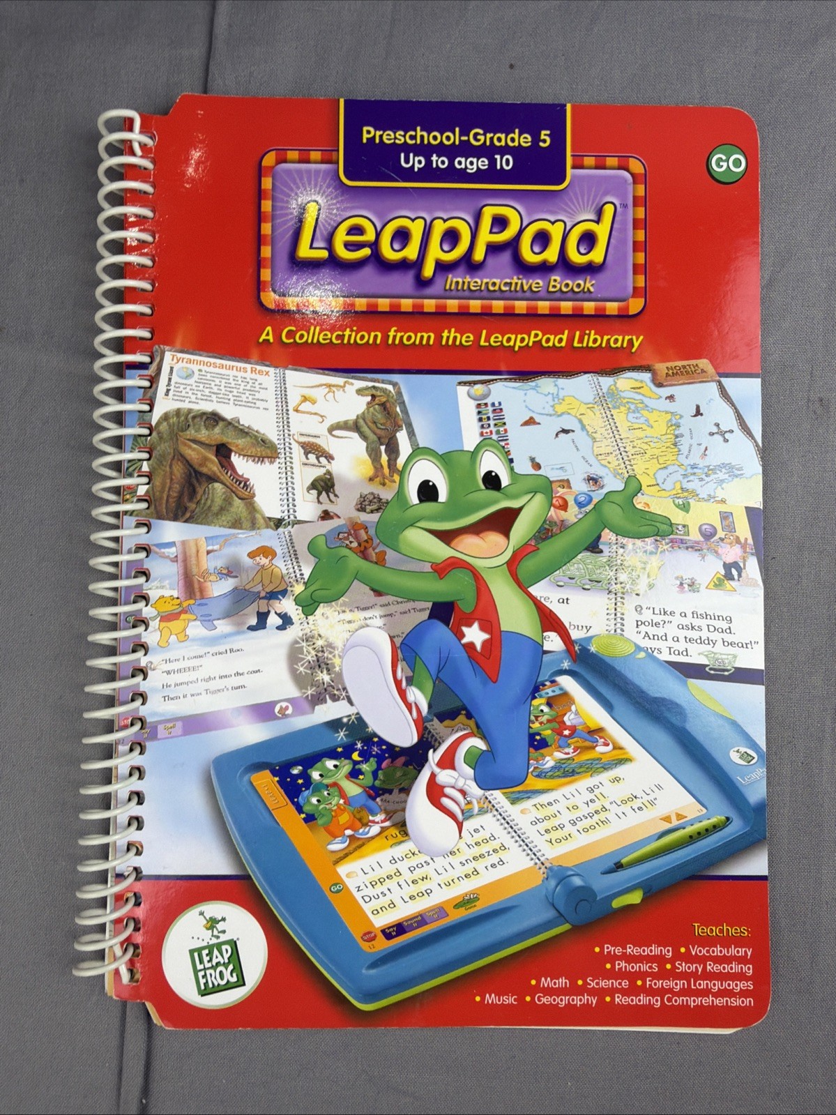 Vtg 2001 LeapFrog Leap Pad Learning System Console/Backpack/Books/Games *READ*