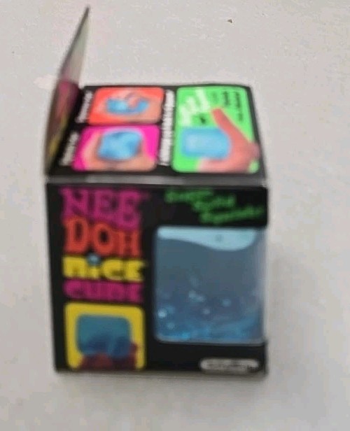 Nee Doh Nice Cube Blue Ice Super Solid Squish Authentic NEW