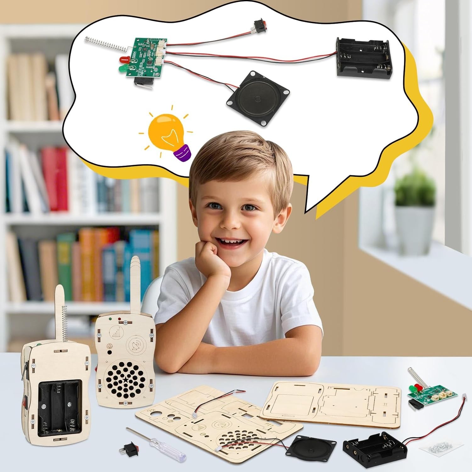 Stem Projects Walkie Talkies Toys for Boys Age 8-12 12-14 Science Kit Building O