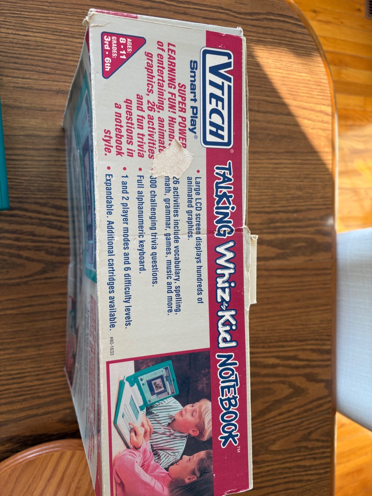 Vtech Talking Whiz Kid Notebook Educational Laptop Vintage 90s WORKS! With box