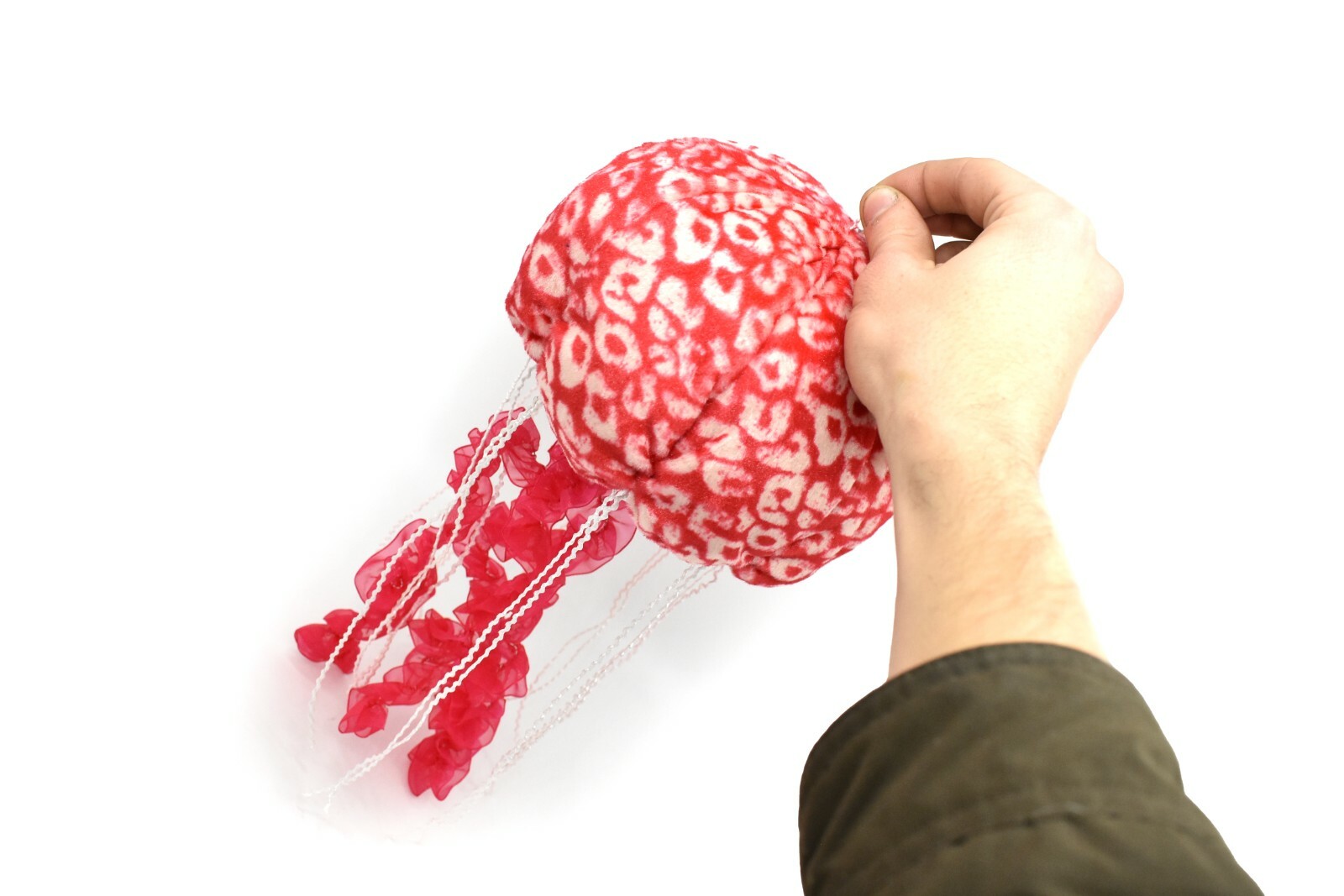 Jellyfish Plush, Red, Hanging Stuffed Animal Soft Decoration 14″ F4352B427